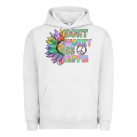 Pigment Lunar Rock Don't Worry Be Hippie Urban Hoodie - CowhideDigitalArt