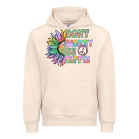 Sandshell Don't Worry Be Hippie Urban Hoodie - CowhideDigitalArt