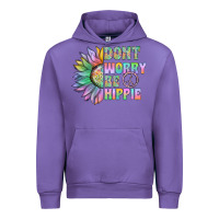 Tulip Don't Worry Be Hippie Urban Hoodie - CowhideDigitalArt