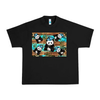 Black Camouflage Baby Panda Urban Heavy Tee - Artiststas