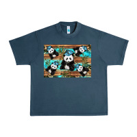 Midnight Navy Camouflage Baby Panda Urban Heavy Tee - Artiststas