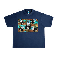 Navy Camouflage Baby Panda Urban Heavy Tee - Artiststas