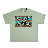 Oil Green Camouflage Baby Panda Urban Heavy Tee - Artiststas