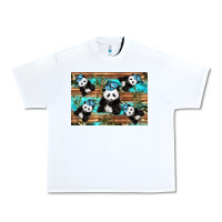 White Camouflage Baby Panda Urban Heavy Tee - Artiststas