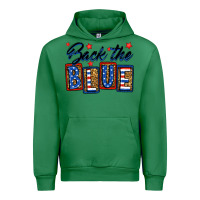 Emerald Back the blue Urban Hoodie - Neo Western