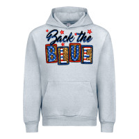 Heather Grey Back the blue Urban Hoodie - Neo Western