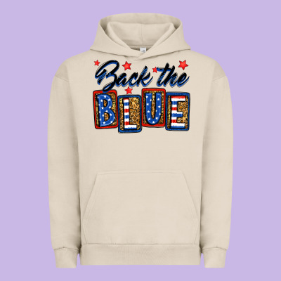 Back The Blue Urban Hoodie Designed By Neo Western