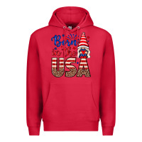 Cardinal Born in the USA gnome Premium Hoodie - Neo Western