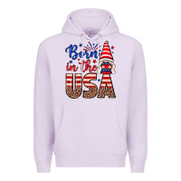 Lilac Born in the USA gnome Premium Hoodie - Neo Western