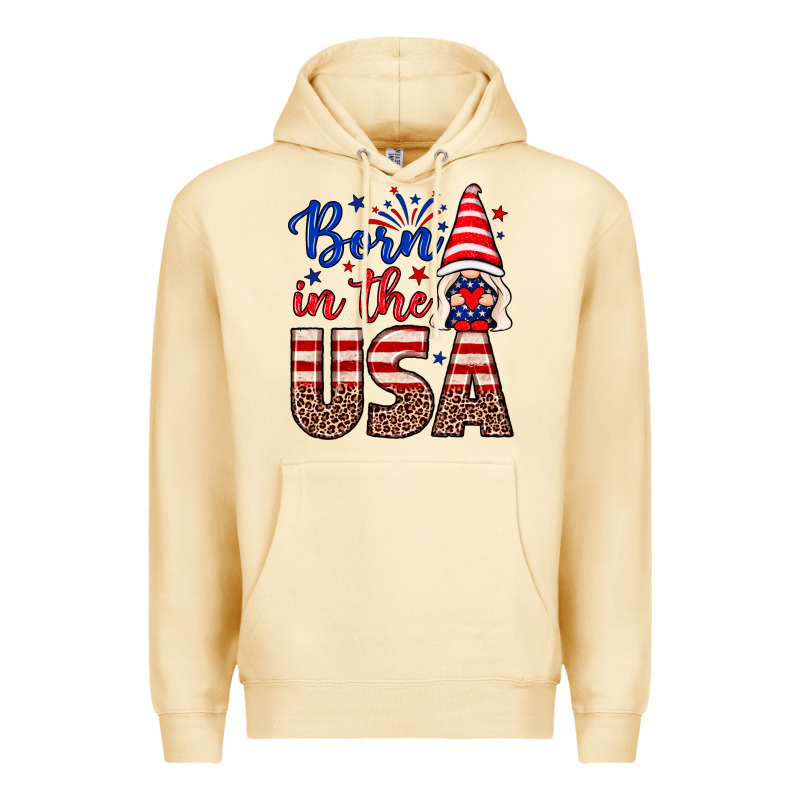 Born In The Usa Gnome Premium Hoodie by Neo Western | Teevron