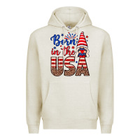Oatmeal Heather Born in the USA gnome Premium Hoodie - Neo Western