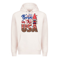 Pale Pink Born in the USA gnome Premium Hoodie - Neo Western