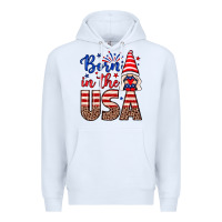 White Born in the USA gnome Premium Hoodie - Neo Western