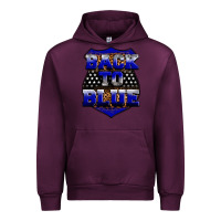 Mauve Wine Back the blue Urban Hoodie - Neo Western