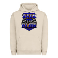 Pigment French Oak Back the blue Urban Hoodie - Neo Western