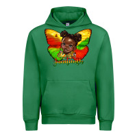 Emerald juneteenth butterfly black girl Urban Hoodie - HRA Design Shop