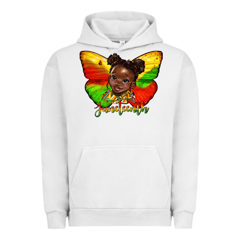 Juneteenth Butterfly Black Girl Urban Hoodie by HRA Design Shop | Teevron