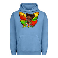 Pigment Pebble Blue juneteenth butterfly black girl Urban Hoodie - HRA Design Shop