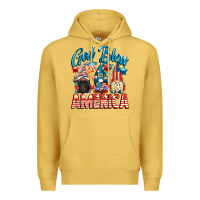 Antique Gold God blessed America gnomes 4th of July Premium Hoodie - CowGirlArtShop