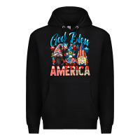 Black God blessed America gnomes 4th of July Premium Hoodie - CowGirlArtShop