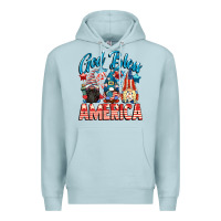 Blue Mist God blessed America gnomes 4th of July Premium Hoodie - CowGirlArtShop