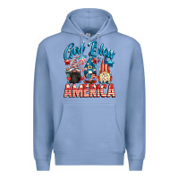 Colony Blue God blessed America gnomes 4th of July Premium Hoodie - CowGirlArtShop