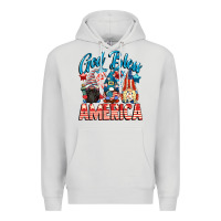 Dove Grey God blessed America gnomes 4th of July Premium Hoodie - CowGirlArtShop