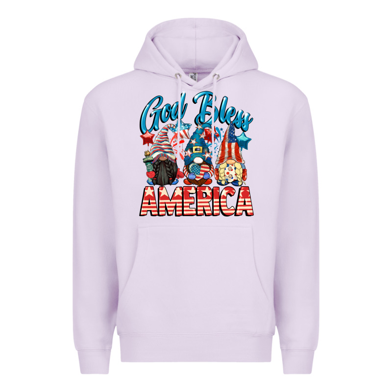 God Blessed America Gnomes 4th Of July Premium Hoodie by CowGirlArtShop | Teevron