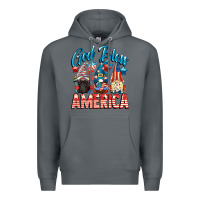 Rock God blessed America gnomes 4th of July Premium Hoodie - CowGirlArtShop