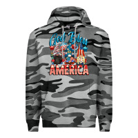 Slate Camo God blessed America gnomes 4th of July Premium Hoodie - CowGirlArtShop