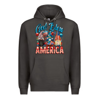 Smoke God blessed America gnomes 4th of July Premium Hoodie - CowGirlArtShop