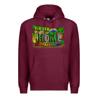 Burgundy home sweet home Premium Hoodie - FaDigitalArtStudio