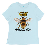 Baby Blue mama bee with crown Ladies Tee - Artiststas