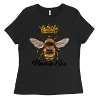 Black mama bee with crown Ladies Tee - Artiststas