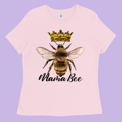 Mama Bee With Crown Ladies Tee Designed By Artiststas