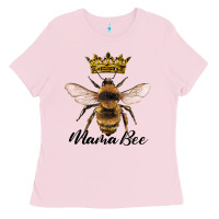 Bubblegum Pink mama bee with crown Ladies Tee - Artiststas