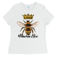 White mama bee with crown Ladies Tee - Artiststas