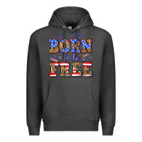 Charcoal Heather Born to be free Premium Hoodie - Neo Western