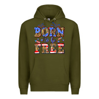 Army Green Born to be free Premium Hoodie - Neo Western
