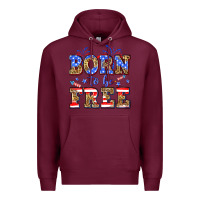 Burgundy Born to be free Premium Hoodie - Neo Western