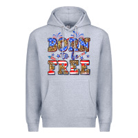 Heather Grey Born to be free Premium Hoodie - Neo Western