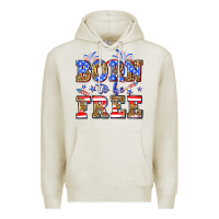 Oatmeal Heather Born to be free Premium Hoodie - Neo Western
