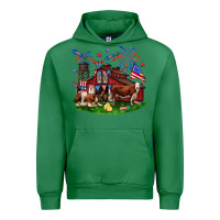 Emerald Barn farm animals 4th of July Urban Hoodie - Neo Western