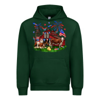 Forest Green Barn farm animals 4th of July Urban Hoodie - Neo Western