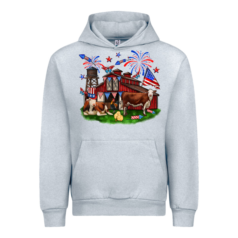 Barn Farm Animals 4th Of July Urban Hoodie by Neo Western | Teevron