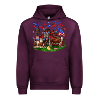 Mauve Wine Barn farm animals 4th of July Urban Hoodie - Neo Western