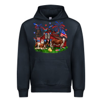 Navy Barn farm animals 4th of July Urban Hoodie - Neo Western