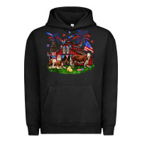 Pigment Black Barn farm animals 4th of July Urban Hoodie - Neo Western