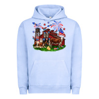 Pigment Grape Ice Barn farm animals 4th of July Urban Hoodie - Neo Western