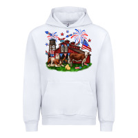 White Barn farm animals 4th of July Urban Hoodie - Neo Western